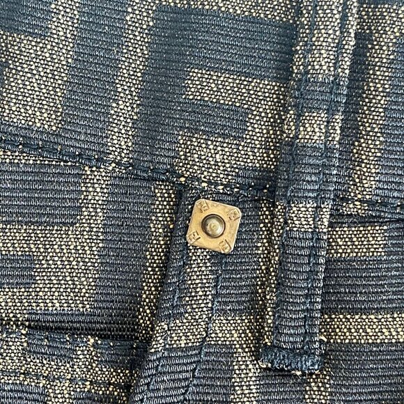 Authentic FENDI FF Zucca Vintage Printed Mini Skirt Brown Tan Pockets - Picture 10 of 12